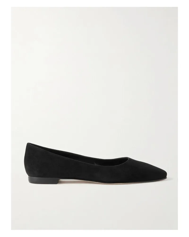 Manolo Blahnik Gelista Ballerinas Aus Veloursleder - Schwarz Schwarz
