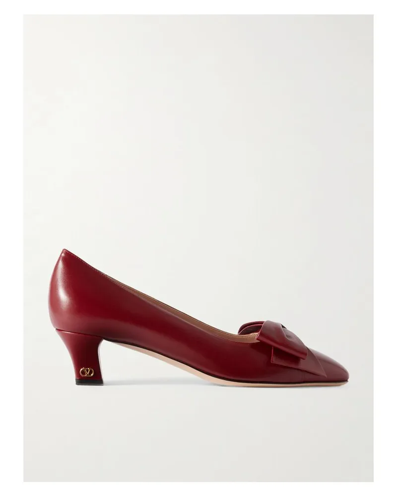 Valentino Garavani Bowow 45 Pumps Aus Leder Mit Schleife - Rot Rot