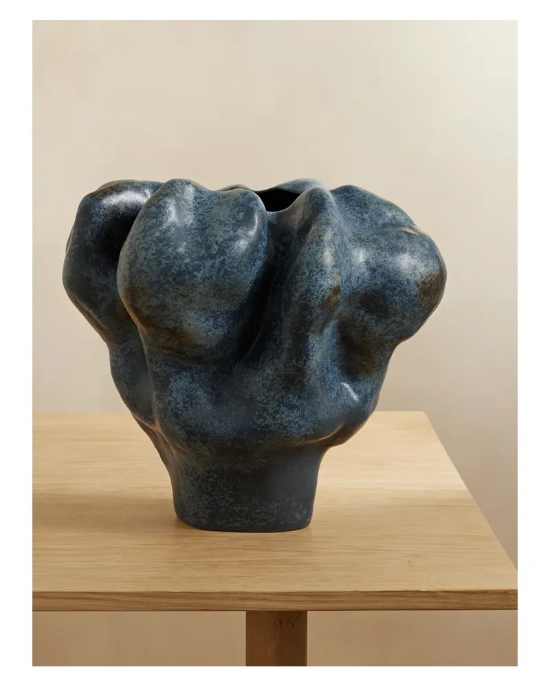 L’OBJET Timna Porcelain Vase - Blue Blue