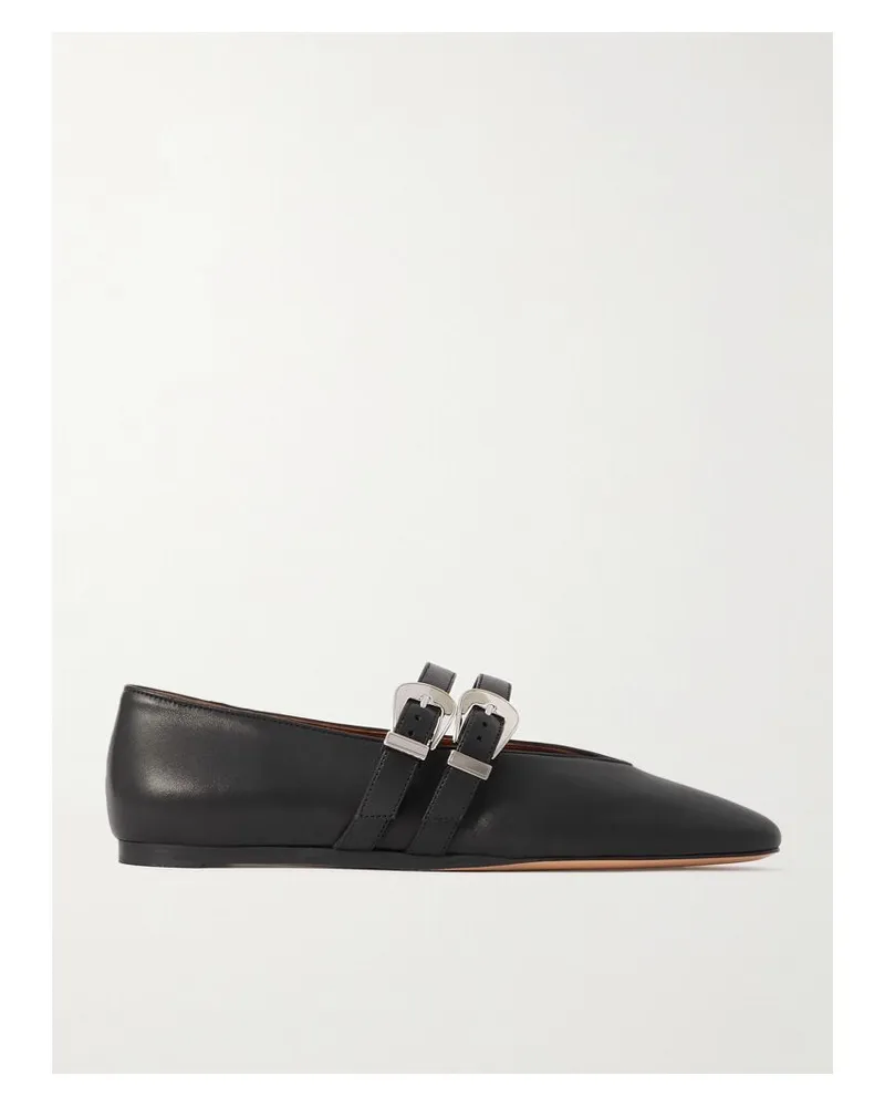 Le Monde Béryl Claudia Mary-jane-ballerinas Aus Leder - Schwarz Schwarz