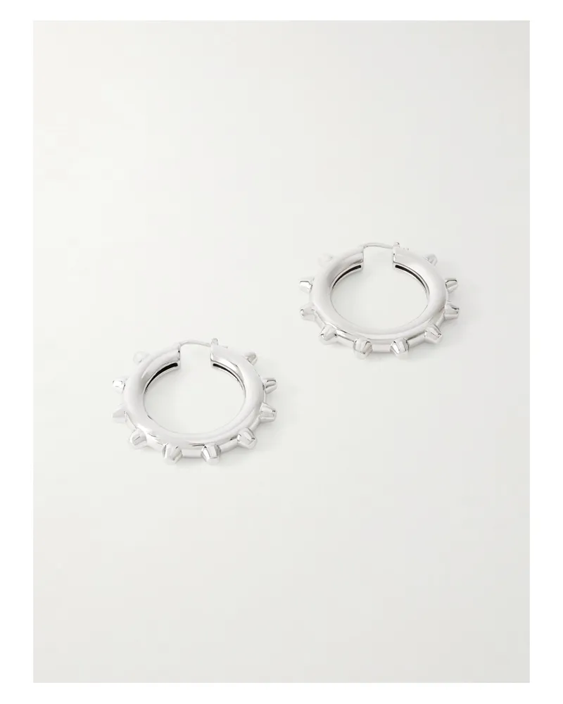 Jil Sander Silberfarbene Creolen Silber
