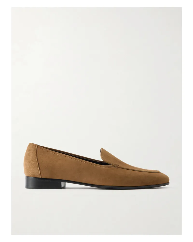 The Row Adam Suede Loafers - Brown Brown