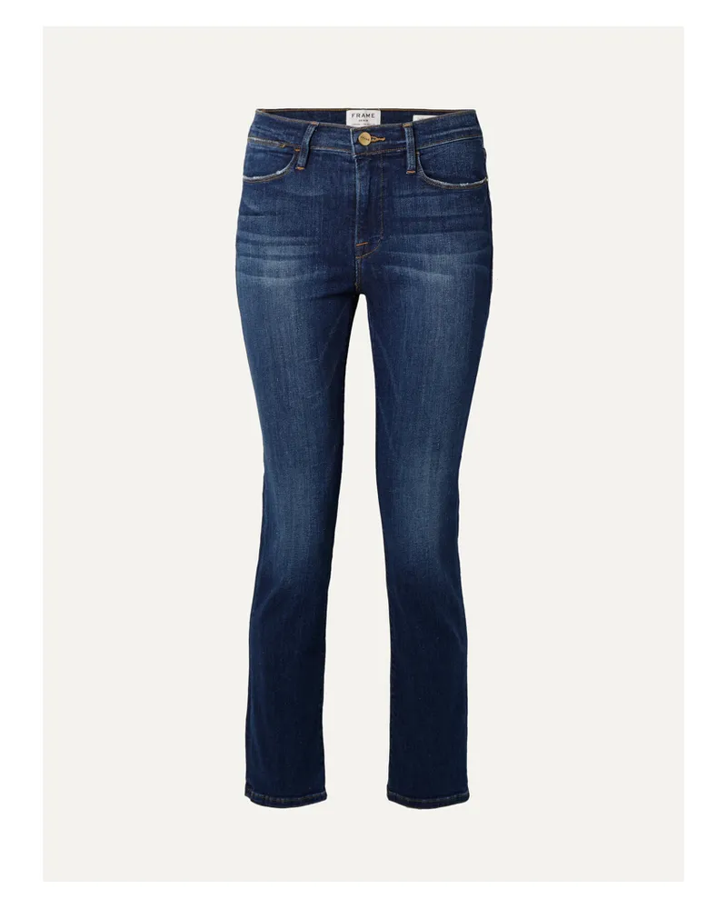 Frame Denim Le High Verkürzte Jeans Mit Geradem Bein - Blau Blau