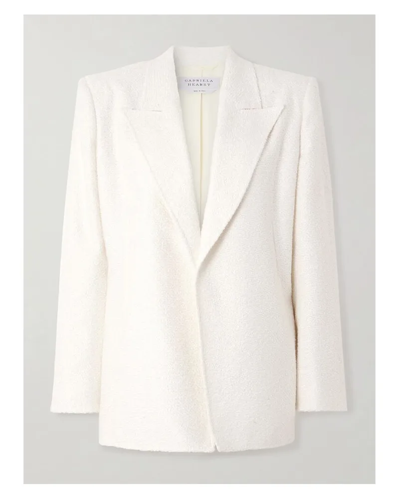 Gabriela Hearst Mairi Blazer Aus Seiden-bouclé - Elfenbein Elfenbein