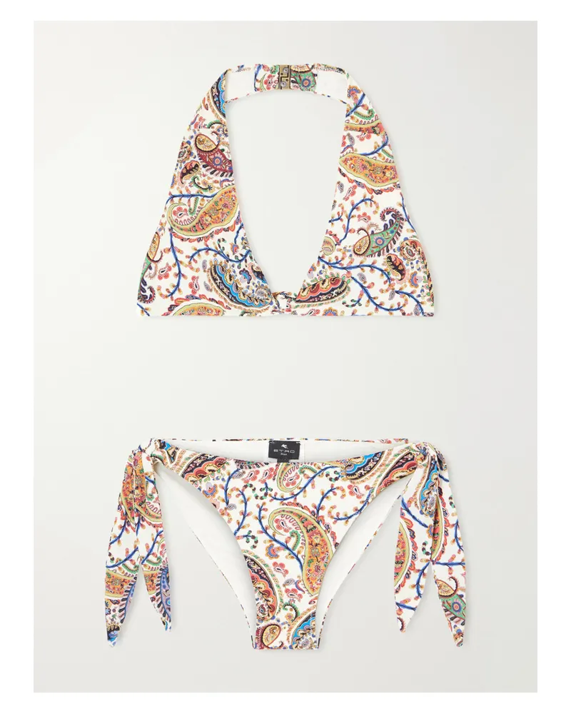Etro Neckholder-bikini Mit Paisley-print - Mehrfarbig Mehrfarbig