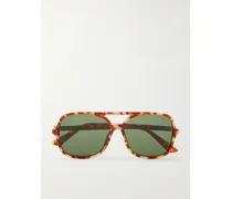 Judy Aviator-style Tortoiseshell Acetate And Gold-tone Sunglasses