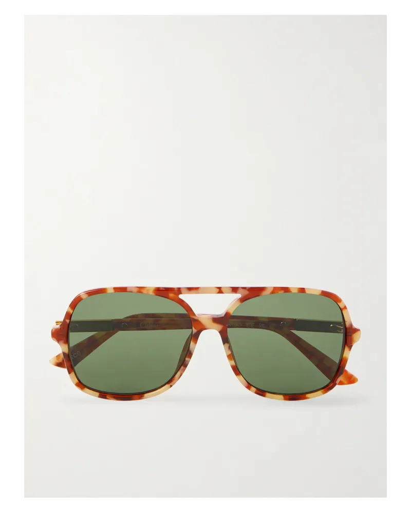 Chloé Judy Aviator-style Tortoiseshell Acetate And Gold-tone Sunglasses Tortoiseshell