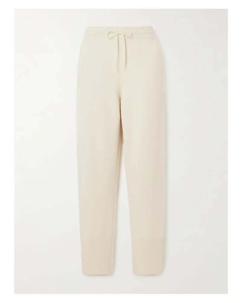 Totême Jogginghose Aus Kaschmir Mit Stickerei - Weiß Weiß