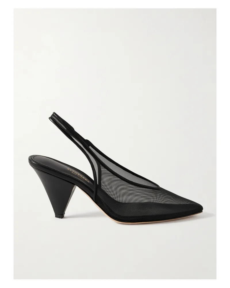 Altuzarra Slingback-pumps Aus Mesh Mit Lederbesätzen - Schwarz Schwarz