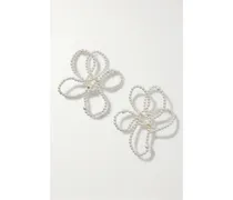 Net Sustain Flower Ohrringe aus Vergoldetem Recyceltem Silber