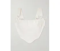 Kitten Silk-organza Corset Top - White