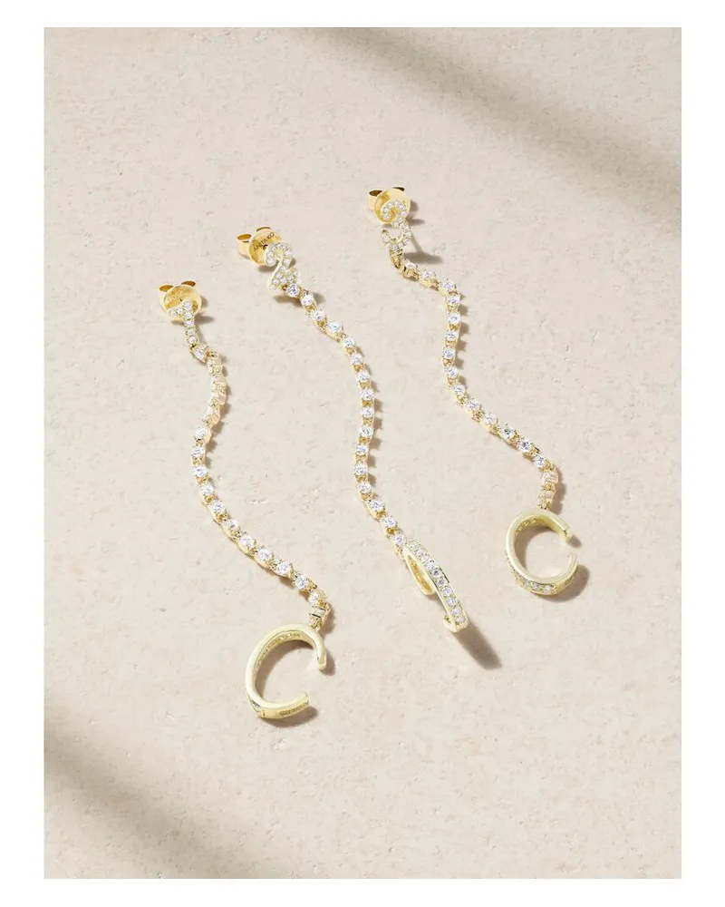 ANITA KO Einzelner Ohrring Aus 18 Karat Gold Mit Diamanten Gold
