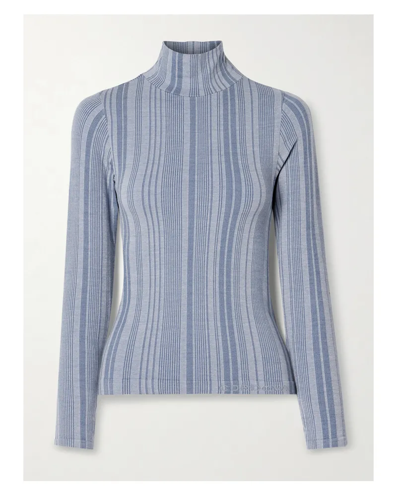 CORDOVA Sol Oberteil Aus Geripptem Stretch-jersey Mit Stehkragen - Blau Blau