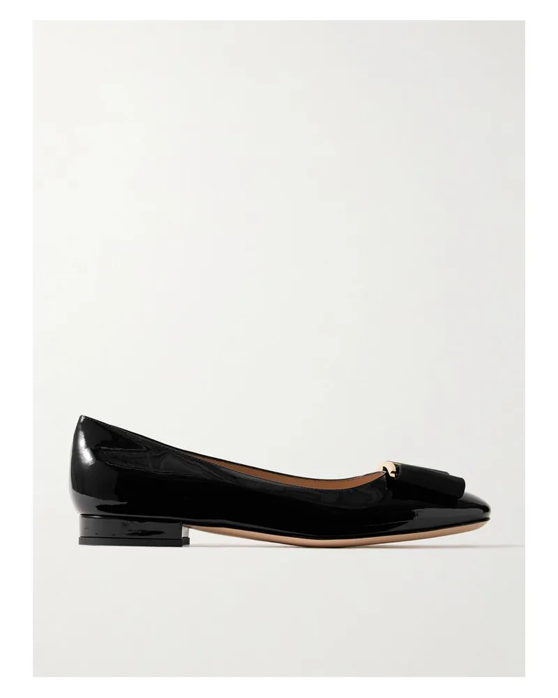 Tom Ford Audrey Ballerinas Aus Lackleder Mit Schleife - Schwarz Schwarz