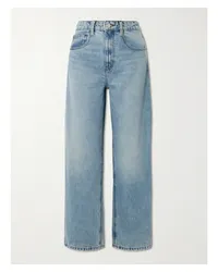 Frame Denim Long Barrel Hoch Sitzende Jeans Blau