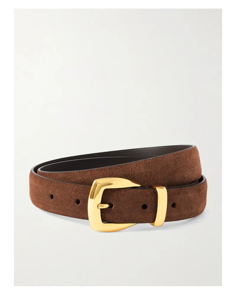 Anderson's Gürtel Aus Veloursleder - Braun Braun