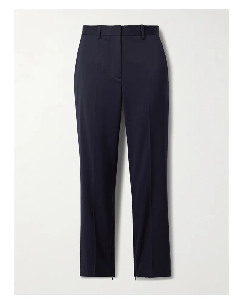 Helmut Lang Hose Mit Schmalem Bein Aus Woll-twill - Blau Blau