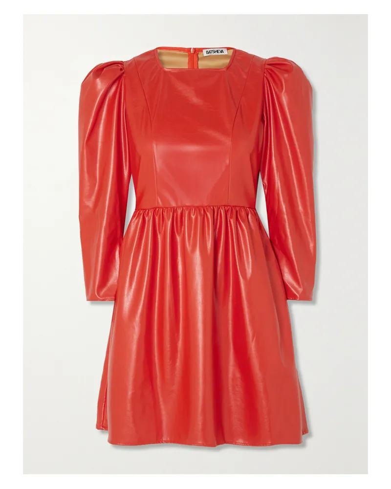 BATSHEVA Minikleid Aus Vinyl - Orange Orange