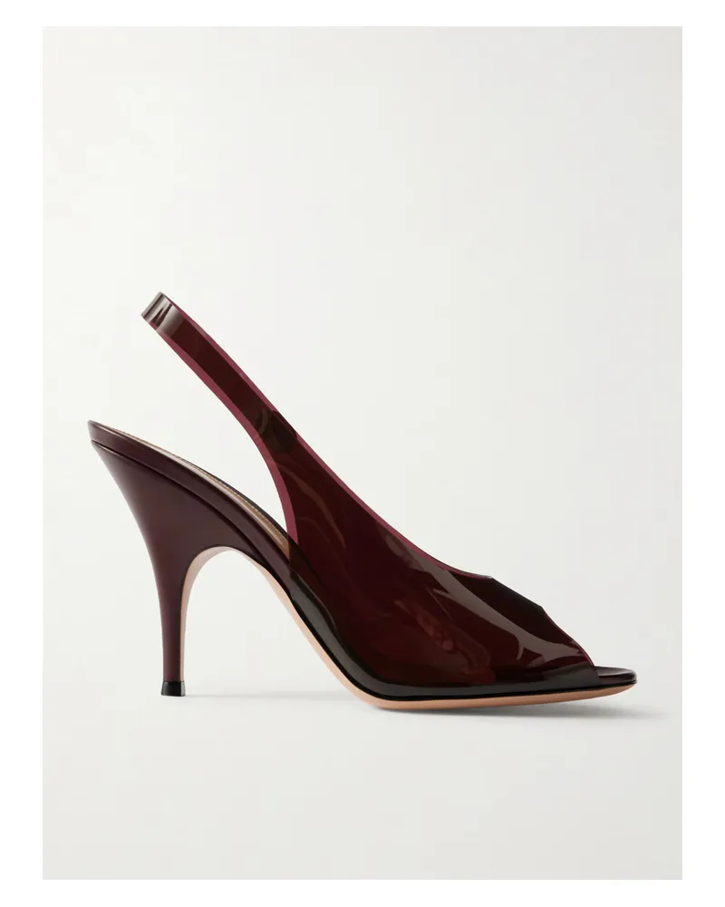 Gianvito Rossi Pvc Slingback Pumps - Burgundy Burgundy