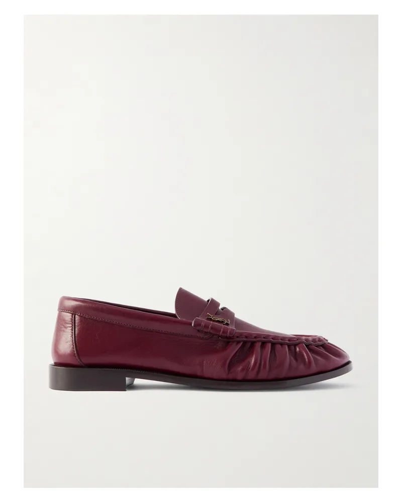 Saint Laurent Le Loafer Leather Loafers - Red Red
