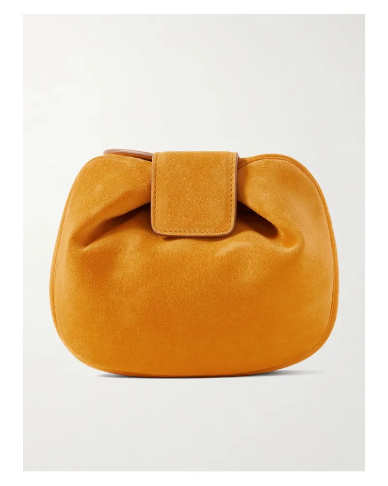Gabriela Hearst Soft Demi Suede Clutch - Yellow Yellow
