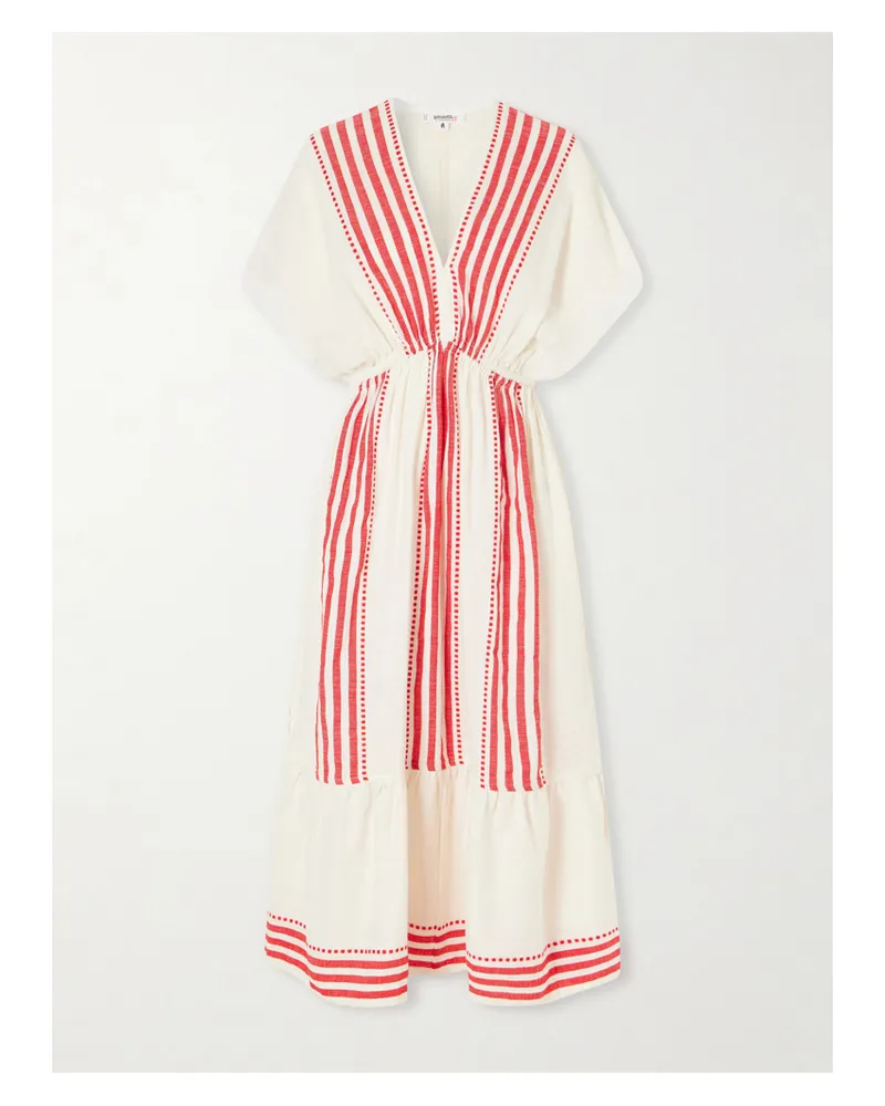 lemlem Leila Cotton-gauze Midi Dress - Red Red