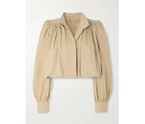 Jacke Aus Baumwoll-twill Mit Raffungen - Neutral