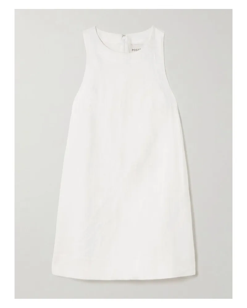 Posse Poppy Minikleid Aus Leinen - Elfenbein Elfenbein