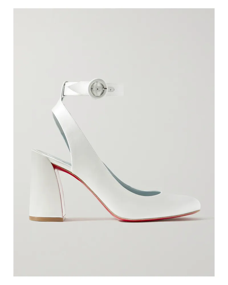 Christian Louboutin Miss Sab 85 Pumps Aus Satin - Weiß Weiß