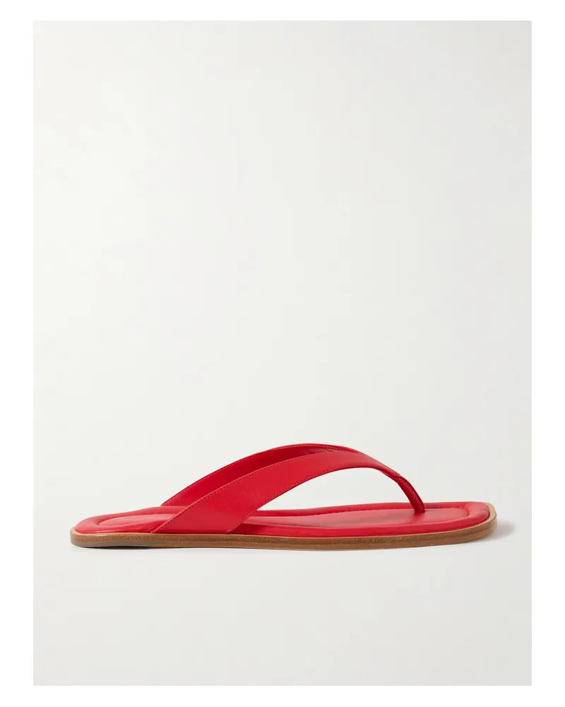 STAUD Dante Zehensandalen aus Leder Rot