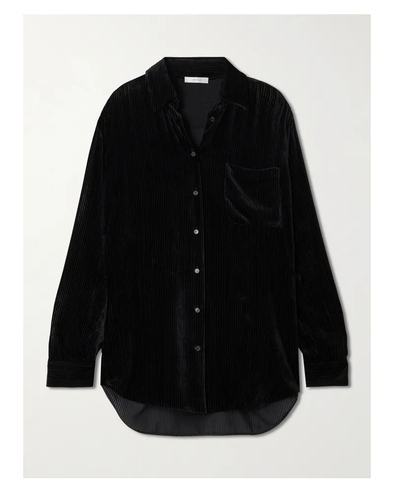 The Row Gavina Hemd Aus Geripptem Samt - Schwarz Schwarz