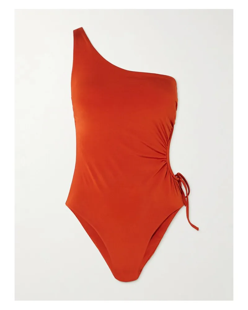 Max Mara Canarie Asymmetrischer Badeanzug Mit Cut-out - Rot Rot