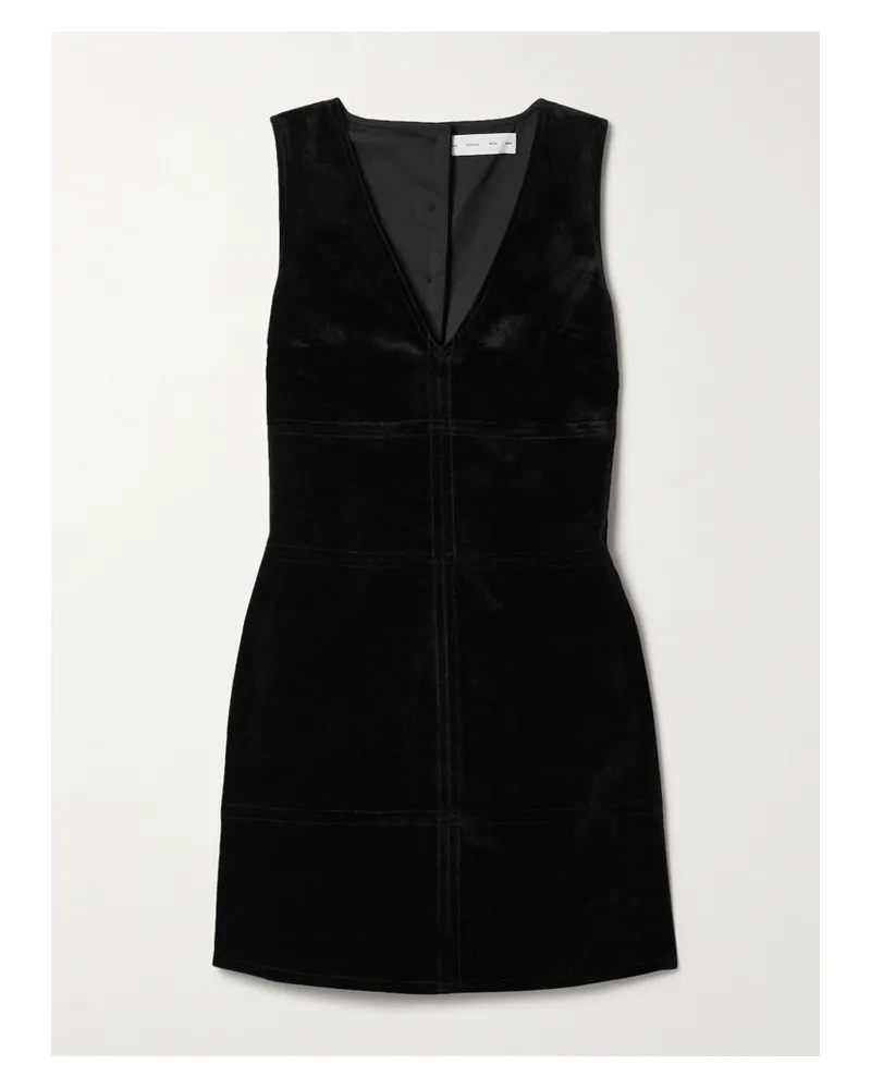 Proenza Schouler Knox Minikleid Aus Samt - Schwarz Schwarz
