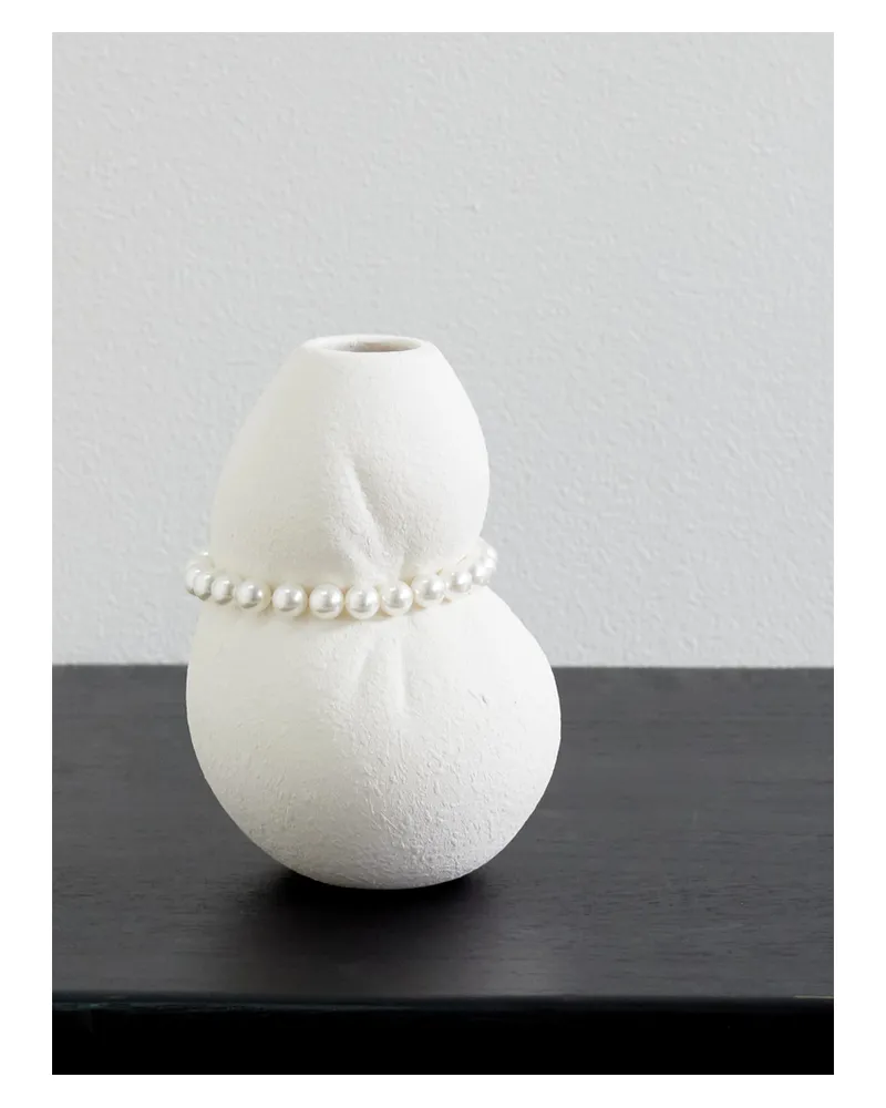 Completedworks Squeezed Kleine Vase Aus Keramik Mit Kunstperlen - Neutral Neutral