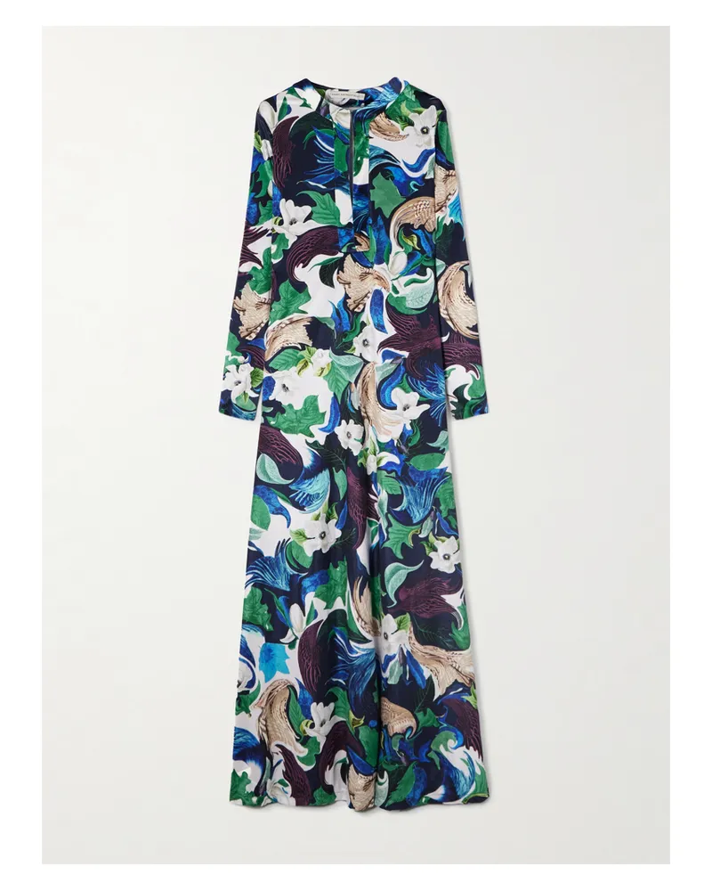 Mary Katrantzou Carrington Printed Jersey Maxi Dress - Blue Blue