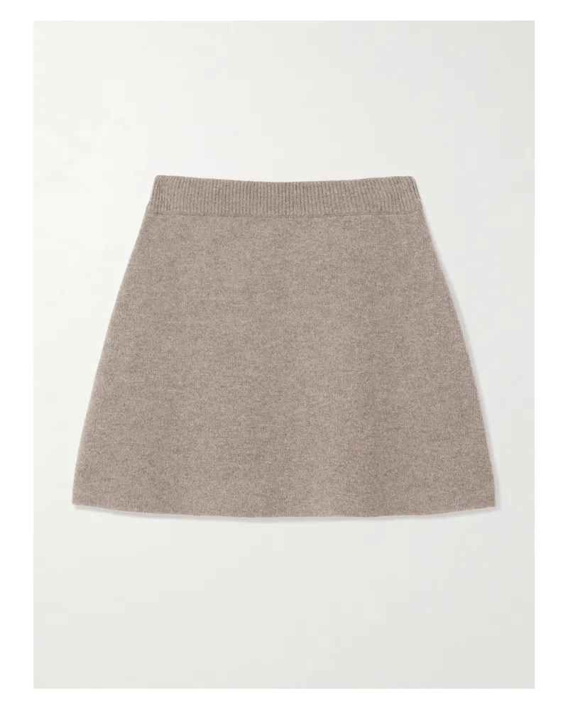 Lisa Yang Clare Cashmere Mini Skirt - Brown Brown