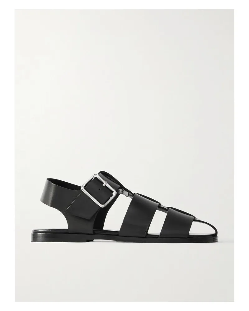 aeyde Whit Sandalen Aus Leder - Schwarz Schwarz