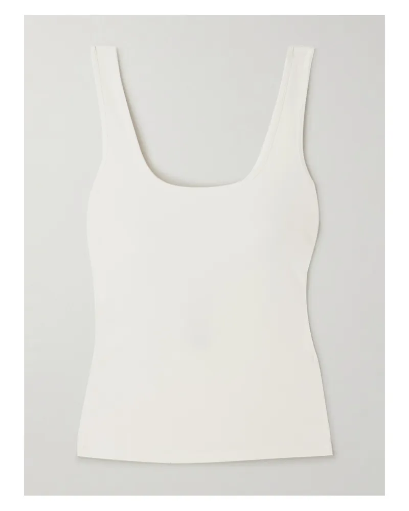 SKIMS Tank – Marble – Tanktop Aus Jersey Aus Einer Baumwollmischung - Wollweiß Wollweiß