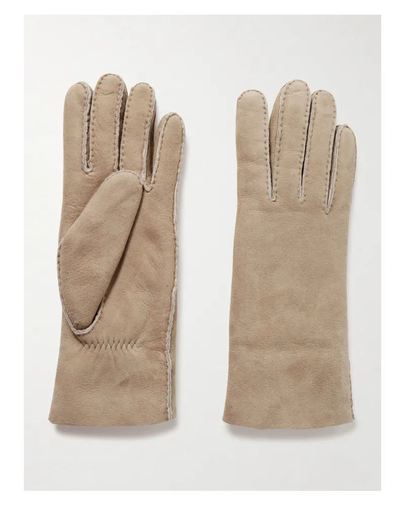 Agnelle Denise Handschuhe Aus Shearling - Creme Creme