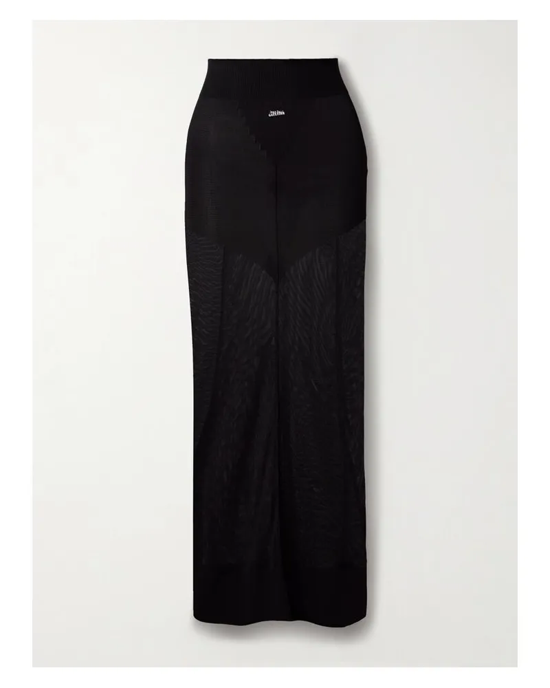 Jean Paul Gaultier Maxirock Aus Strick - Schwarz Schwarz