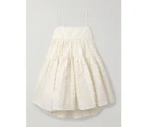 Oberra Minikleid Aus Shell Mit Fil Coupé - Weiß