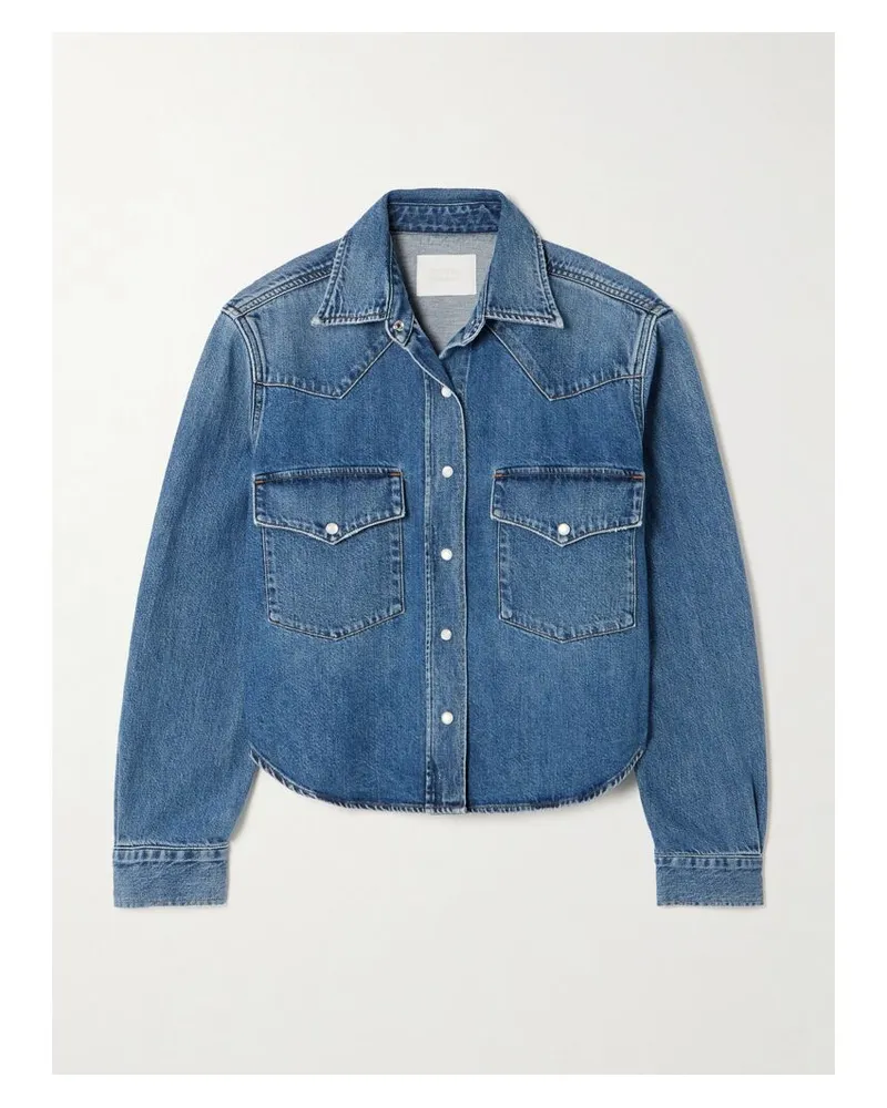 Citizens of humanity Cropped Western Jeanshemd - Blau Blau