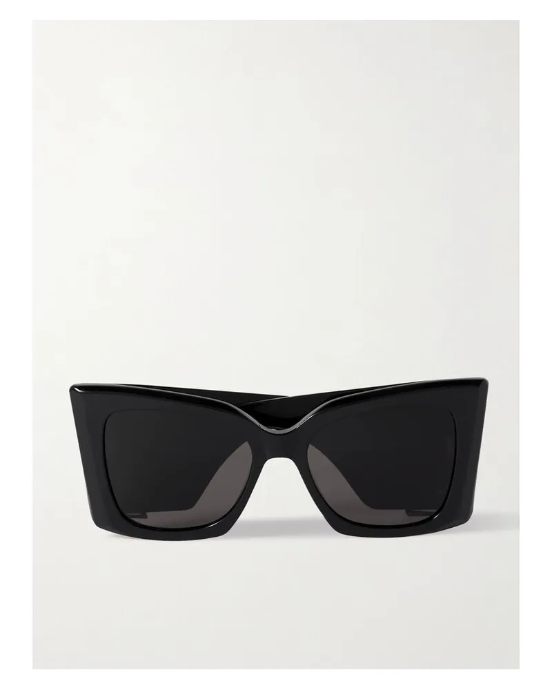 Saint Laurent Blaze Oversized-sonnenbrille Mit Cat-eye-rahmen Aus Azetat - Schwarz Schwarz