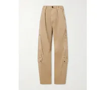 Flight Mid-rise Straight-leg Cotton-blend Twill Cargo Pants - Brown