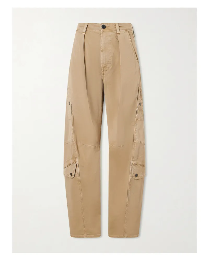 Citizens of humanity Flight Mid-rise Straight-leg Cotton-blend Twill Cargo Pants - Brown Brown