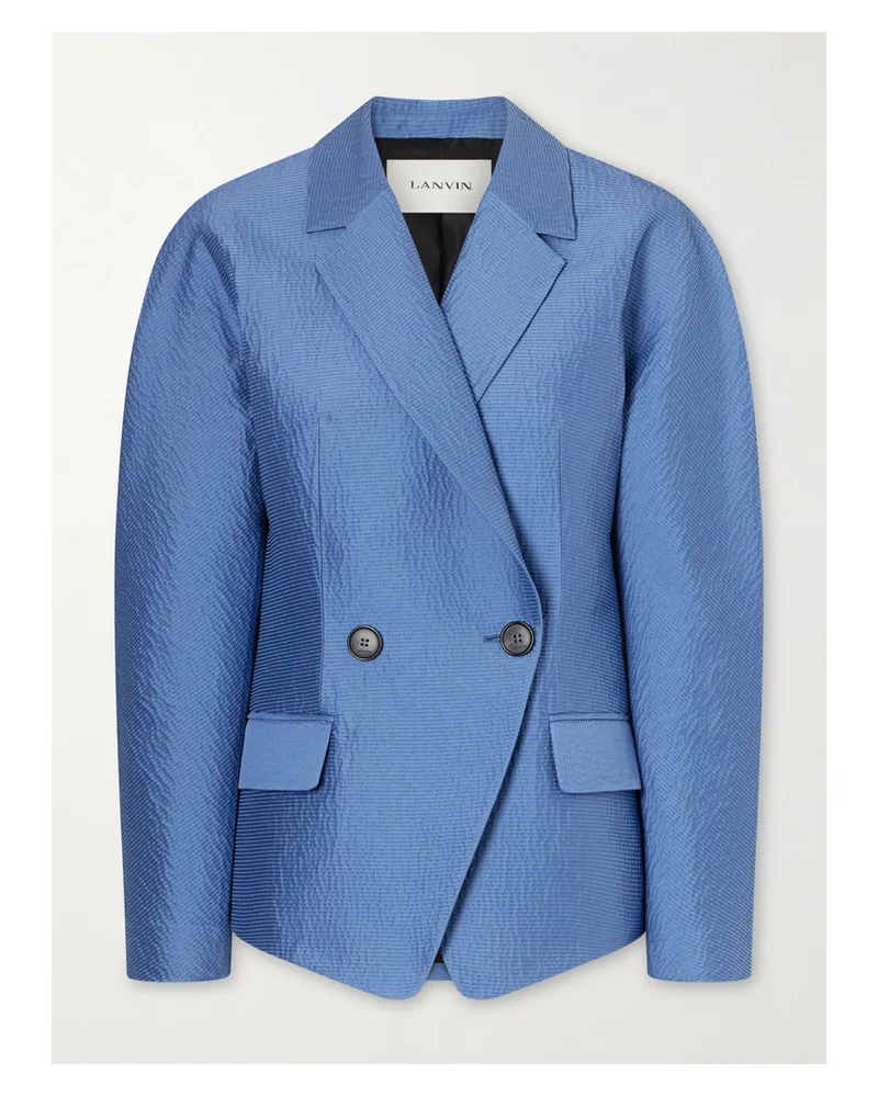 Lanvin Textured-satin Jacket - Blue Blue