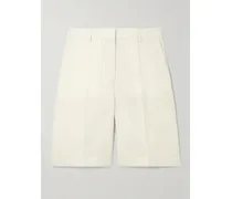 Shorts aus Grain De Poudre mit Bügelfalten