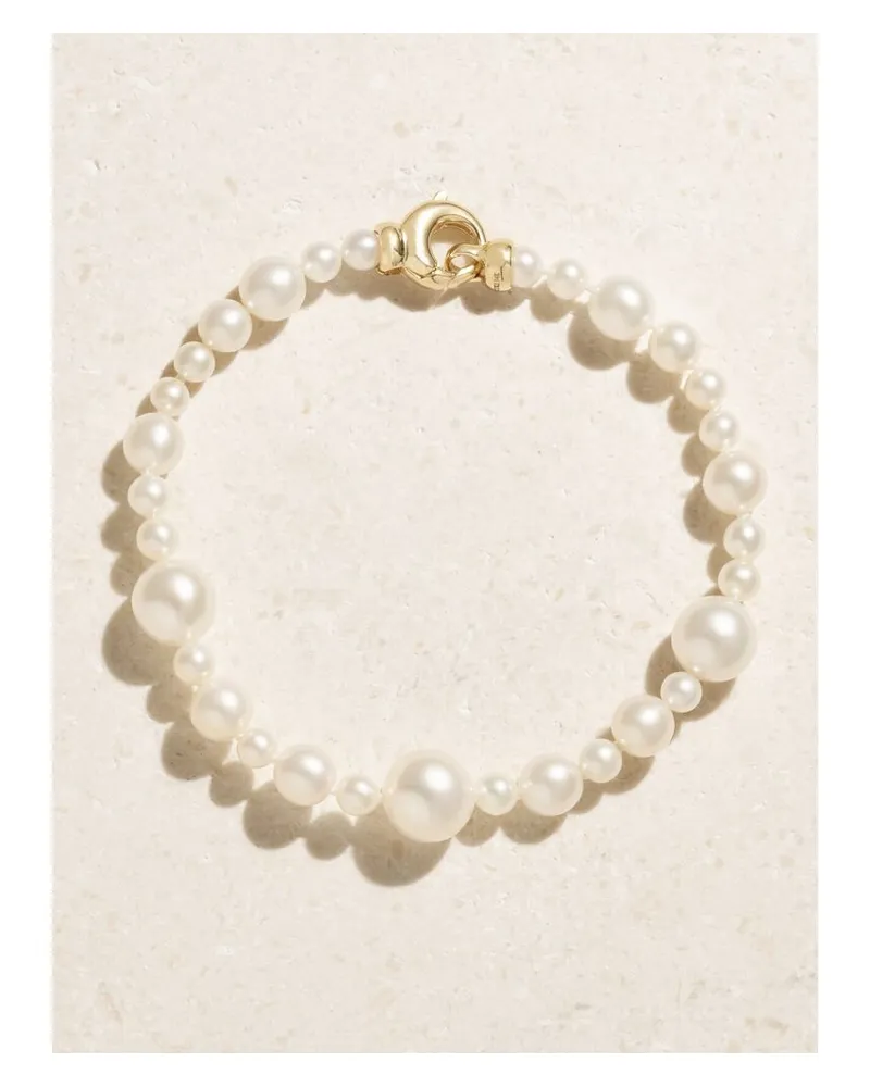 MIZUKI Perlenarmband Mit Details Aus 14 Karat Gold Gold