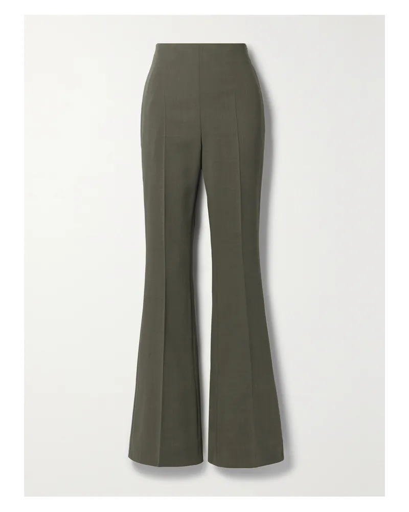 Akris Faralda Schlaghose Aus Einer Wollmischung - Grün Grün