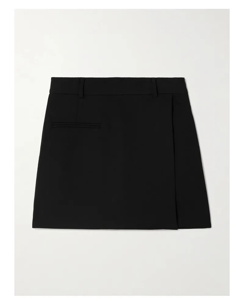 Rebecca Vallance Finley Shorts Aus Cady Mit Wickeleffekt - Schwarz Schwarz